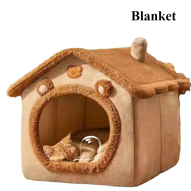 Popular Four Seasons Universal Cat and Dog Nest House Removable and Washable Small Dog Teddy Pet Bedding Supplies